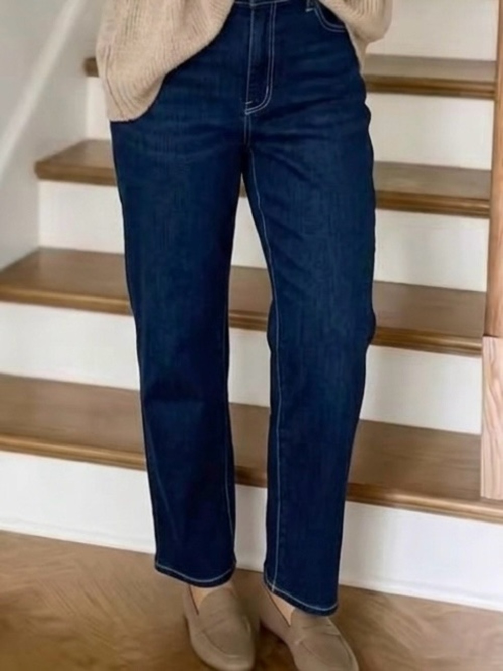 Lauren Ralph Lauren Premier Straight Plus Size Jeans 20W Medium Dark Wash Stretc